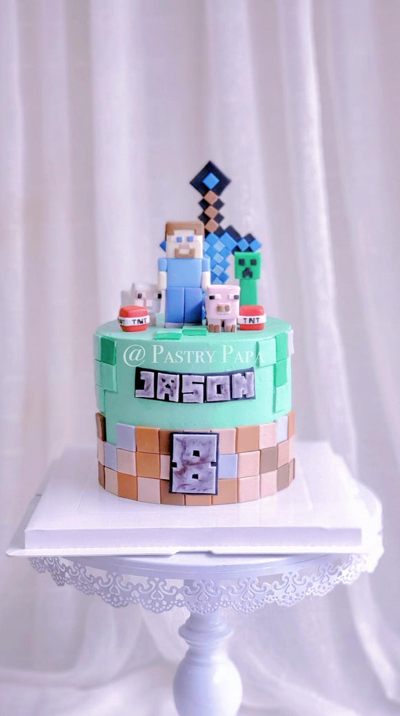 Minecraft Cake - 1101 – Cakes and Memories Bakeshop